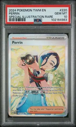 POKEMON TWM EN-TWILIGHT MASQUERADE 220 PERRIN SPECIAL ILLUSTRATION RARE PSA 10 - Image 1