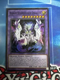 Yugioh Khaos Starsource Dragon Super Rare OP28-EN008 OTS Tournament Pack 28 NM - Image 1