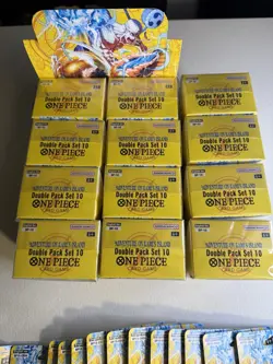 12 One Piece ENG Double Pack Set Vol.10 OP15-EB04 + 24 Sleeved Singles W Display - Image 2