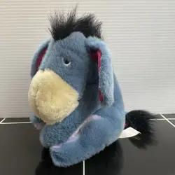 Vintage Walt Disney Eeyore Plush Toy w Detachable Removable Tail Winnie the Pooh - Image 1
