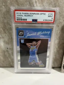 2016-17 Donruss Optic JAMAL MURRAY Silver Holo Prizm 157 Rookie RC Nuggets PSA 9 - Image 1