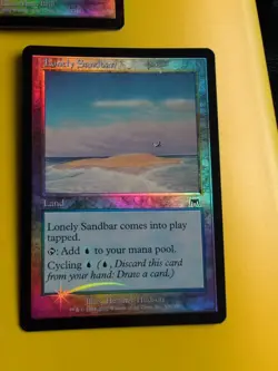 Land x3 Onslaught. MTG Card. Old vintage FOIL. inc Seaside Haven,Lonely Sandbar - Image 3