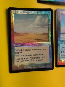 Land x3 Onslaught. MTG Card. Old vintage FOIL. inc Seaside Haven,Lonely Sandbar - Image 4