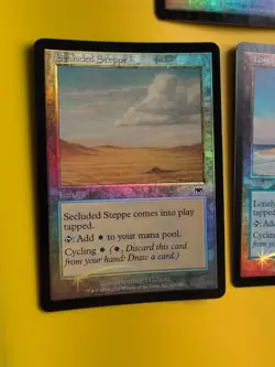 Land x3 Onslaught. MTG Card. Old vintage FOIL. inc Seaside Haven,Lonely Sandbar - Image 5