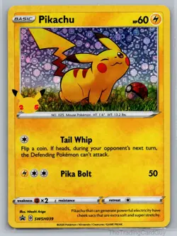 Pikachu - (General Mills) Promo Miscellaneous Cards & Products Holo SWSH039 NM - Image 1