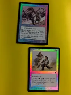 Whipcorder & Renewed Faith Onslaught. MTG Card. Old vintage FOIL. Shooting star. - Image 1