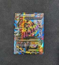 2015 Pokemon Primal Clash Card 151/160 Primal Groudon EX Holo MP-HP Wear - Image 1