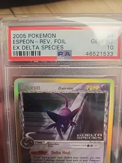 Pokemon Card TCG Espeon 4/113 Delta Species 2005 Holo Rare EX PSA 10 GEM MT - Image 2