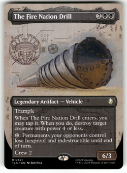 The Fire Nation Drill (Borderless) #321 (NM) TLA Magic MTG - Image 1