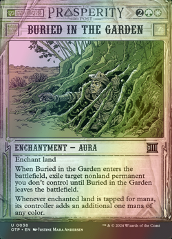 MTG Buried in the Garden Borderless Foil ** Breaking News ** English (NM) - Image 1