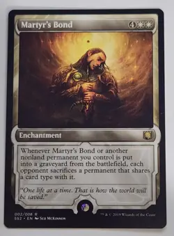 Martyr's Bond MTG SS2 002 Rare NM Signature Spellbook: Gideon White Stax - Image 1