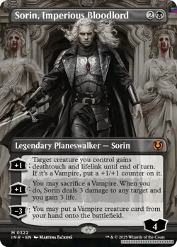 Sorin, Imperious Bloodlord (Borderless) [INR - 322] - NM [Foil] TCG MTG - Image 1