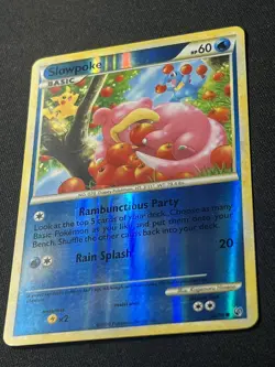 Pokemon Slowpoke 2010 66/90 Undaunted Reverse Holo LP - Image 4