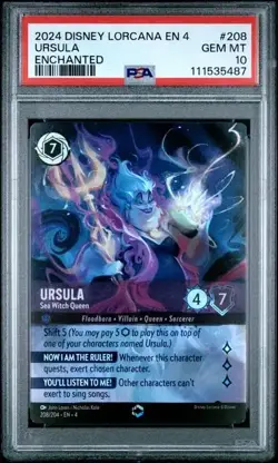 2024 DISNEY LORCANA EN 4-URSULA'S RETURN 208 URSULA - SEA WITCH QUEEN ENCHANTED - Image 1