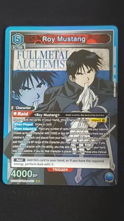 Union Arena – Roy Mustang – #055 – Fullmetal Alchemist – UE09BT/FMA-1-055 - Image 1