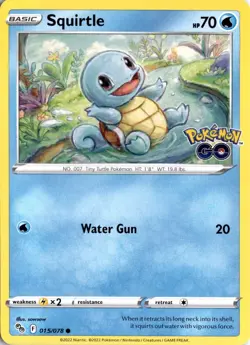 Squirtle 015/078 Pokemon GO Pokemon Card TCG - Image 1