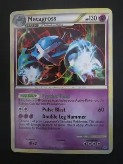 METAGROSS HOLO POKEMON CARD 4/95 HGSS UNLEASHED NEVER PLAYED NM- - Image 1