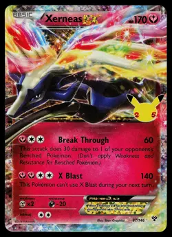 Pokemon Card - Xerneas EX Celebrations Classic Collection 97/146 Holo - Image 1