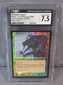 PHYREXIAN NEGATOR #65 Rare FOIL 1999 MTG Magic Urza’s Destiny CGC 7.5 NM+ - Image 1