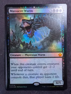 Massacre Wurm - Foil - Magic Foundations (MTG) - Image 1
