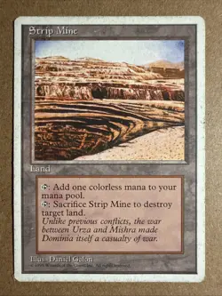 NM Strip Mine Fourth Edition Mtg Magic the Gathering - Image 1