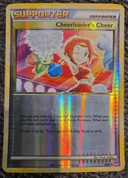 2011 Pokemon Nintendo 76/95 SUPPORTER Cheerleader's Cheer Holo - Image 1