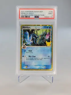 PSA 9 Mimikyu SWSH136 Pokemon Celebrations Black Star Promo Holo 2021 - Image 4