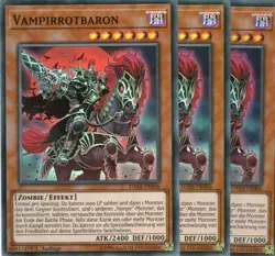 yugioh 3x Vampirrotbaron DASA-DE006 SUPER RARE 1AUFLAGE DEUTSCH - Image 1