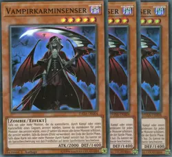 yugioh 3x Vampirkarminsenser DASA-DE004 SUPER RARE 1AUFLAGE DEUTSCH - Image 1