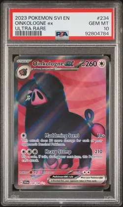 2023 POKEMON SVI EN-SCARLET & VIOLET 234 OINKOLOGNE EX ULTRA RARE PSA GEM MT 10 - Image 1