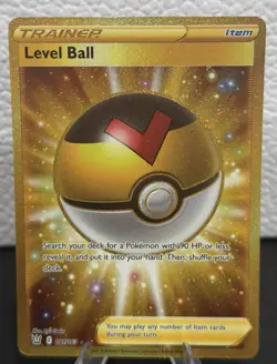 Level Ball 181/163 Gold Secret Rare Battle Styles Pokemon Trainer Item - Image 2