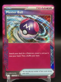 Master Ball NM 153/162 SV05: Temporal Forces Pokemon TCG Holo - Image 1
