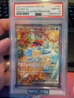 KELDEO EX 167/086 SPECIAL ILLUSTRATION RARE WHT EN-WHITE FLARE POKEMON PSA 10 - Image 1