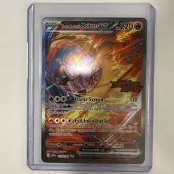 Team Rocket's Moltres ex SIR Stamped PROMO SET SIR 229/182 208/182 031/182 - Image 1