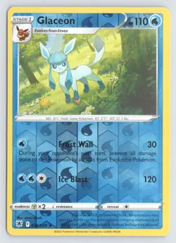 Glaceon 038/189 Pokemon Astral Radiance Reverse Holo Rare Near Mint - Image 1