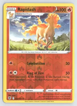 Rapidash 022/189 Pokemon Astral Radiance Reverse Holo Rare Near Mint - Image 1