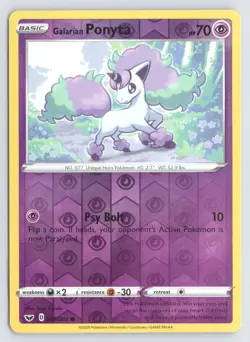 Galarian Ponyta 081/202 Pokemon Sword & Shield Reverse Holo Common Near Mint - Image 1