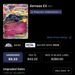 Xerneas EX, Pokemon Near Mint, Celebrations Classic Collection, 97/146 - Image 4