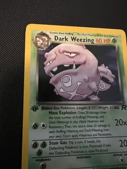 Pokemon Team Rocket Dark Weezing 14/82 - NM 1st Edition Holo WOTC - Image 2