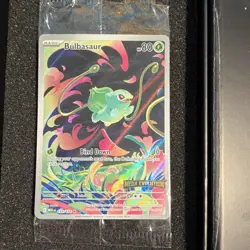 Pokemon Bulbasaur Mega Evolution Stamped 133/132 Holo Full Art Rare 2025 - Image 1