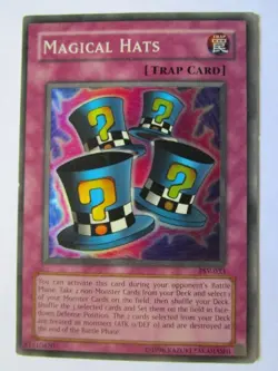 Yugioh! Magical Hats psv-033 Unlimited Super Rare Damaged Play!! - Image 1