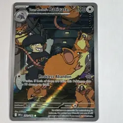 Team Rocket's Raticate Illustration Rare Sv10: Destined Rivals Holo Stage 1 90 … - Image 1