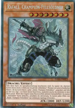 yugioh Rafale, Champion-Fellsoldner DASA-DE023 SECRET 1AUFLAGE DEUTSCH - Image 1
