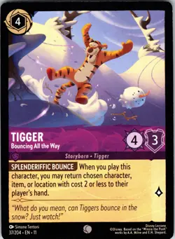 Disney Lorcana Tigger - Bouncing All the Way Winterspell Common #37/204 NM - Image 1