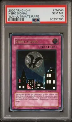 Yugioh PSA 10 Hero Signal TLM-EN049 Unlimited Ultimate Rare Pop 1 - Image 3