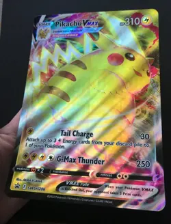 4 X JUMBO Oversized Pokemon Card Pikachu V VMAX Galarian Rapidash Urshifu V Exc - Image 3