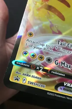 4 X JUMBO Oversized Pokemon Card Pikachu V VMAX Galarian Rapidash Urshifu V Exc - Image 4