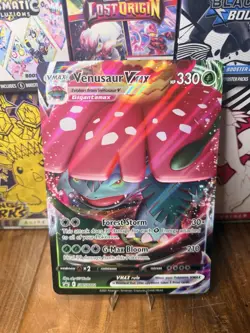 Venusaur VMAX SWSH102 JUMBO Black Star Promo Pokemon Card Oversized - Image 1
