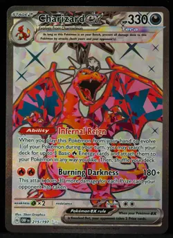 Charizard ex #215/197 Obsidian Flames NM Pokemon Card - Image 1