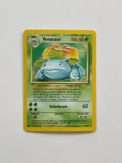Venusaur 15/102 Rare Holo Base Set Unlimited Pokemon Card LP - Image 1